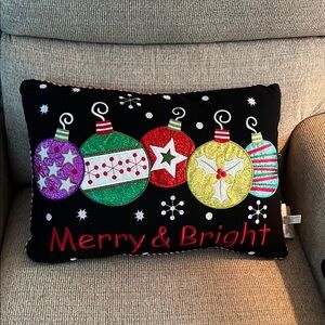Merry & Bright Christmas Pillow